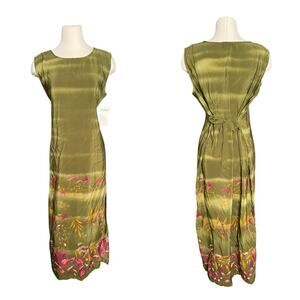 Donna Kary vintage dead stock floral maxi dress size XL Vacations boho